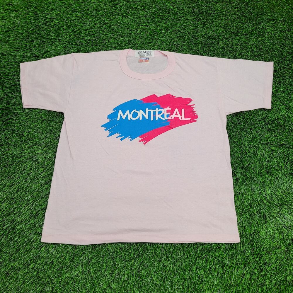 Vintage 90s Montreal Shirt Womens XL 22x26 Pink USA